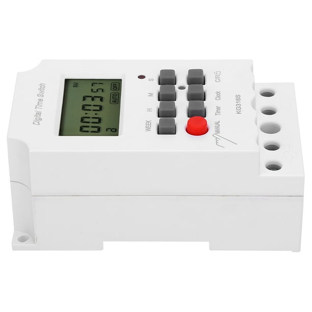 Interruptor horario digital LCD con microordenador, temporizador con control de segundos, 32 grupos, encendido y apagado, 220 V, KG316S