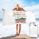 thumbnail image 1 of Nadie se va de esta divertida y antigua toalla de playa familiar navideña, toallas de baño de microfibra, manta de playa suave para desfiles, natación, yoga, mujeres y hombres, 1 of 5