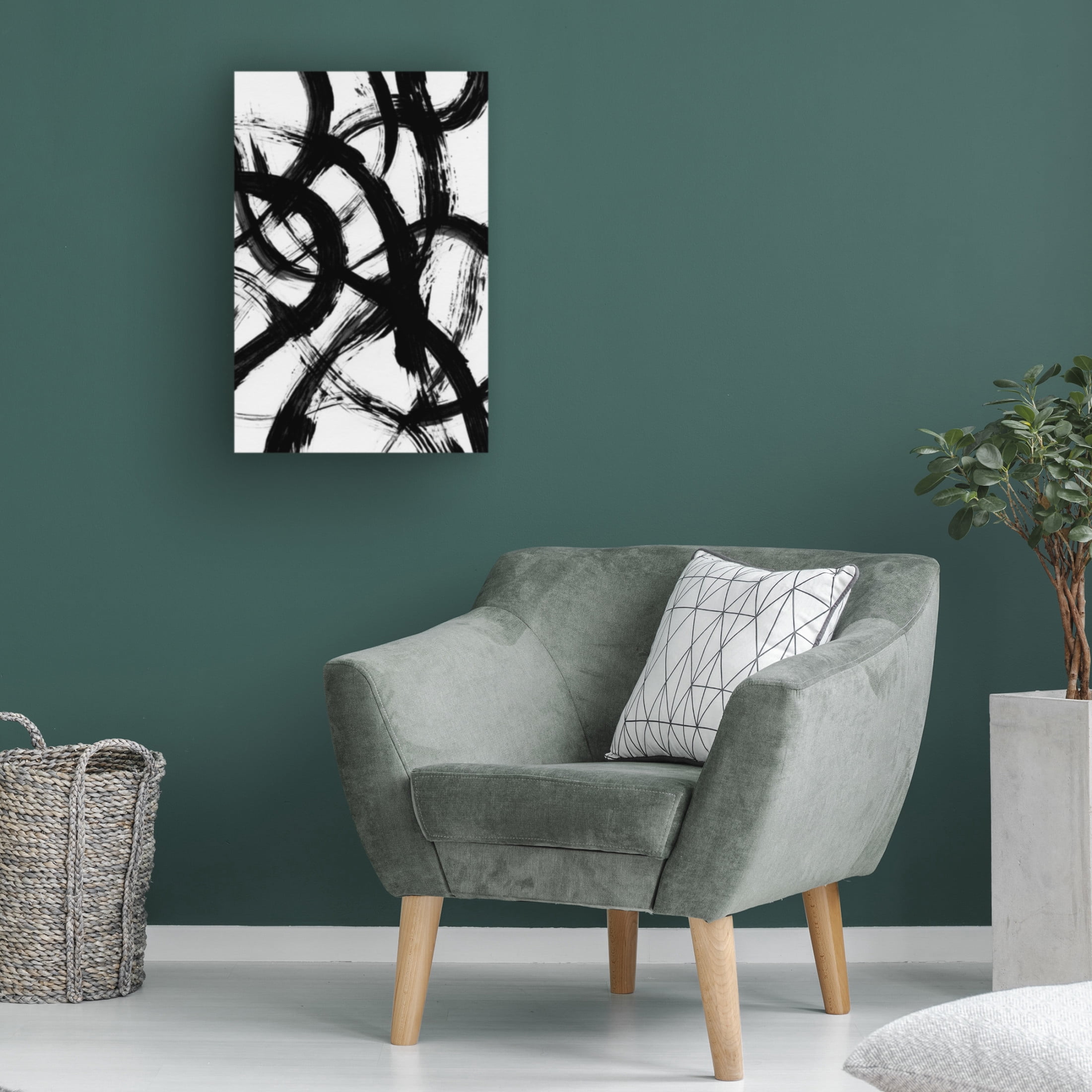 Trademark Fine Art Mareike Bohmer  Abstract Brush Strokes 98X Canvas Wall Art