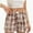 Red, variant on Women's Elastic Waisted Plaid Shorts Lounge Pajama Shorts