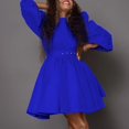 thumbnail image 2 of Womens 2025 Spring Dresses Casual Ruffle Tiered A Line Swing Mini Cute Dress, 2 of 3