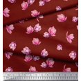 thumbnail image 2 of Soimoi Cotton Poplin Fabric Magnolia Floral Print Sewing Fabric Yard 56 Inch Wide, 2 of 3