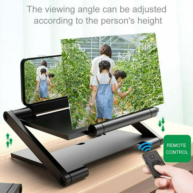 Screen Amplifier Foldable Screen Magnifier Bracket Adjustable Screen Enlarger Stand Black