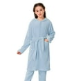 thumbnail image 1 of XASZHN Pyjama pour Filles pour l'Automne et l'Hiver Robe Corail pour Enfants Tenue d'Intérieur Peignoir Bleu Clair 11-12 Ans, 1 of 3