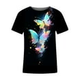 thumbnail image 4 of TSADFHJI Sweat à Capuche pour Femmes, Imprimé H, Col Rond, Manches Courtes, T-Shirt TTG Noir, 4 of 4