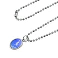 thumbnail image 2 of Skiing Ski Lift Symbol in Snow Antiqued Oval Charm Pendant with Chain, 2 of 4