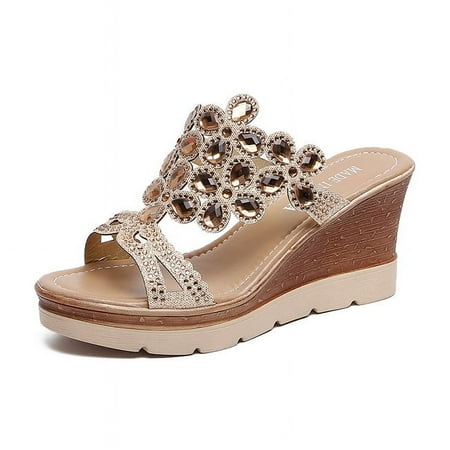 

Colorful Diamond High Heels Fish Mouth Slippers Sandals