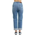 thumbnail image 5 of Judy Blue High Waist Bf Criss-cross Mild Destroy Jeans with Single Cuff, 5 of 7