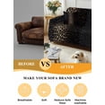thumbnail image 5 of Leopard Print Couch Cover for 2 Cushion Couch, Chic Abstract Black Brown Animals Texture Washable Love Seat Sofa Covers Slipcover, Throw Sofa Covers for Pets, Furniture Protector 71"x102", 5 of 9