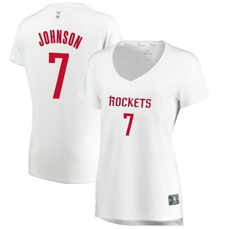 Joe Johnson Jersey - Women's Houston Rockets Joe Johnson Generic Branded White Fast Break Replica Jersey - Association Edition-S