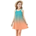thumbnail image 5 of Mgmyaa Girls Dresses Solid and Gradient Colors Sleeveless Casual Slip Dress Summer Tank Dress Beach Sundress for Kids 4-15 Years, 5 of 8