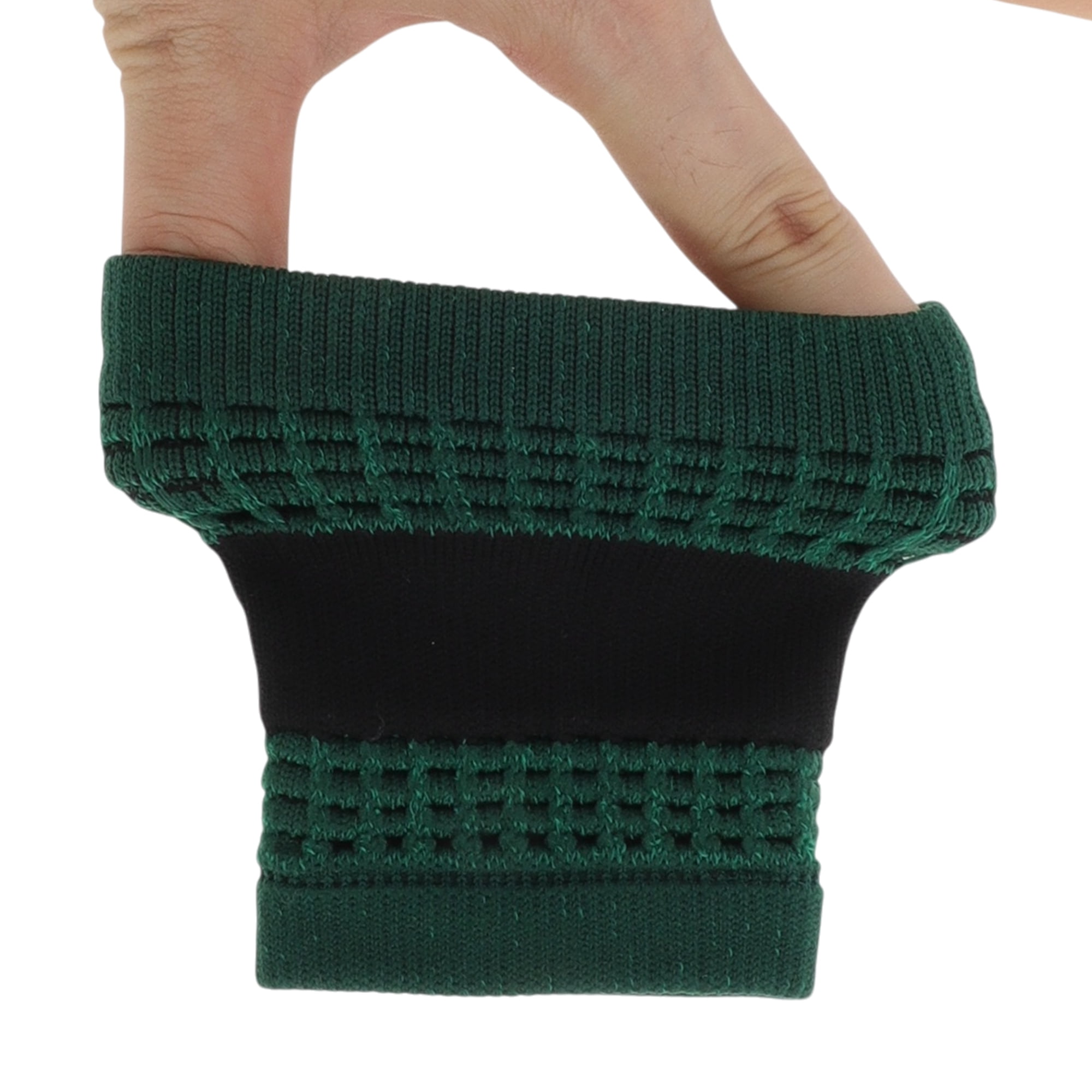 Unique Bargains Durable Perspiration Wicking Wrist Sweatbands 1 Pc Dark Green Black
