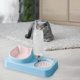 thumbnail image 5 of Cuenco de comida para mascotas de fresa, alimentador automático, dispensador de agua, plato elevado (azul cielo) Likrtyny Para estrenar, 5 of 6