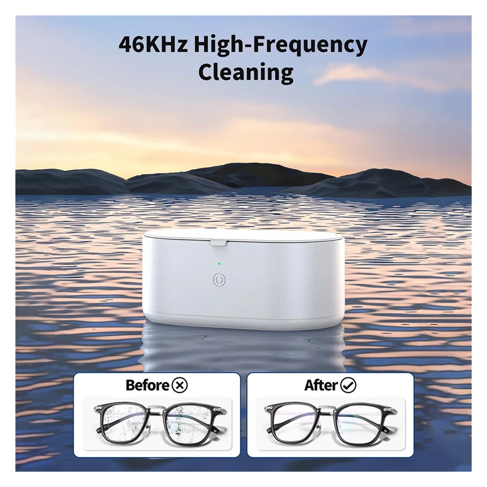 Ultrasonic Retainer Cleaner Machine Stainless Steel Tank for Jewelry Eyeglasses Watches