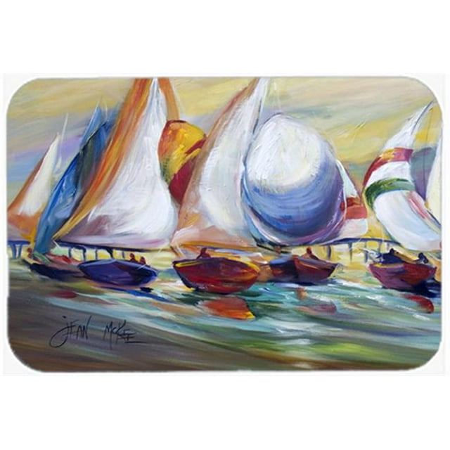 Sailboat Race In Dauphin Island Planche à Découper en Verre, Grande