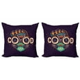 thumbnail image 1 of Ambesonne Saying Throw Pillow Cover 2 Pack, Human Face Mustache Bike, 20", Multicolor, 1 of 2