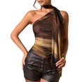 thumbnail image 2 of Women'S Leopard Print Tube Top Cheetah Print Top Ruched Strapless Mesh Halter Tops Contrast Prints M, 2 of 8