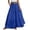 A-Blue701, variant on Elastic Waist Summer Maxi Skirt for Women Tiered Pocket Beach Travel Long Flared Skirt