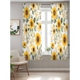 thumbnail image 2 of Sunflower Curtains 63 Inch Length, Sheer Curtains for Bedroom Living Room Window Farmhouse Spring Summer Botanical Rod Pocket Voile Drapes Kitchen Curtains Small Half Window 42"x63" 2 Panels, 2 of 6