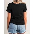 thumbnail image 2 of [Bingo Lover Printed Tee] All-Season Cotton Blend Bingo Lover Printed Crewneck T-Shirt - Women's Casual Top, 2 of 6