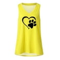 thumbnail image 3 of Moxiu Women's Summer Tank Tops V Neck Sleeveless Tops for Leggings T Shirts Loose Tunic Side Split Tanks Plus Size Dressy Casual 2025 Yellow,XXL, 3 of 3