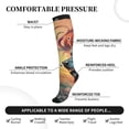 thumbnail image 2 of Sikiie Colorful Wave Dragon Head 1 Pairs Compression Socks for Men and Women 15-20 mmHg Running Support Socks, 2 of 7