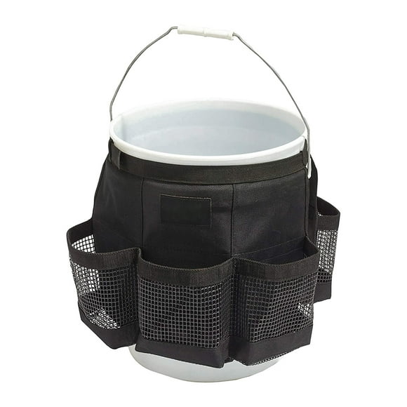 Fishing Bucket Organizer for 5 Gallon Bucket Ice Fishing Bucket Tool Organizer Tackle Bag with Multi-Pockets for Car Washing, Fishing, Garden