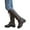 Brown, variant on Lovskoo 2024 Women's Cowboy Boots Horse Riding Low-Heeled Knee High Boots Large Knight Boots Low Heel Flat Bottom Round Toe Belt Buckle Strap Boots Brown
