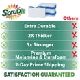 thumbnail image 2 of (25 Pack) Extra Durable Eraser Sponge by SCRUBIT - Kitchen, Bathroom, Floor & Wall Cleaner -Melamine Magic Cleaning Sponges - Extra Thick Erasers, Best Cleaning Supplies for The Toughest Stains & Dirt, 2 of 8