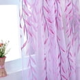 thumbnail image 7 of Wicker Printed Curtains Window Room Grommet Curtain Drapes for Window Living room kitchen, Set of 2 Panels, Green and Purple, 7 of 7