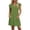Green, variant on TEAJOPSUU Women's Casual A-Line Dresses with Pockets Cap Sleeve V Neck Mini Tshirt Dresses Flowy Sundress Red