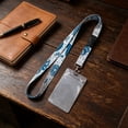 thumbnail image 4 of Polyester Lanyard with Printed Design for ID Card Holder, Woven Strap with Buckle, Blue/White/Red, 50 x 2 cm, 1 Pack, 4 of 6