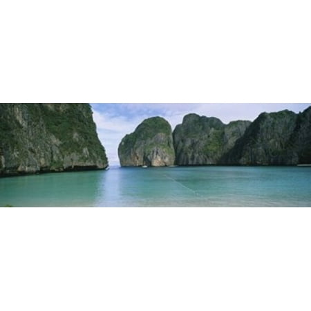 Rock formations in the ocean, Mahya Beach, Ko Phi Phi Lee, Phi Phi Islands, Thailand Poster Print - Item #