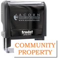 thumbnail image 1 of Large Self-Inking Community Property Stamp, Trodat Printy 4913, Press and Print Stamping, Impression Size 7/8" x 2-1/4", Up to 10,000 Impressions - Orange Ink, 1 of 10