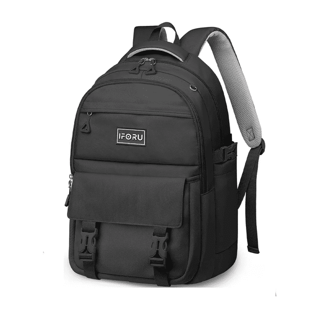 Mochila Escolar Antirrobo Mochila diseño liso 30L, Negro Cielo