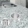 thumbnail image 2 of OFFIGAM Round Stainless Steel Kitchen Trash Chute for Countertop Use, and Easy to Disposal Solution, 2 of 11