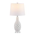 thumbnail image 3 of Safavieh Lighting Collection Harlem White Ceramic 26-inch Bedroom Living Room Home Office Desk Nightstand Table Lamp (LED Bulb Included), 3 of 5