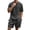 Dark Gray, variant on Men Beach Outfits Sets Short Sleeve Crewneck T-shirts Matching Drawstring Shorts Set Loose Fit Men Summer Clothes