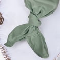 thumbnail image 3 of Baby Knotted Gown- Super Soft Newborn Infant Long Sleeve Sleepwear with Hat For Baby Boy And Girl - Sage, 3 of 5