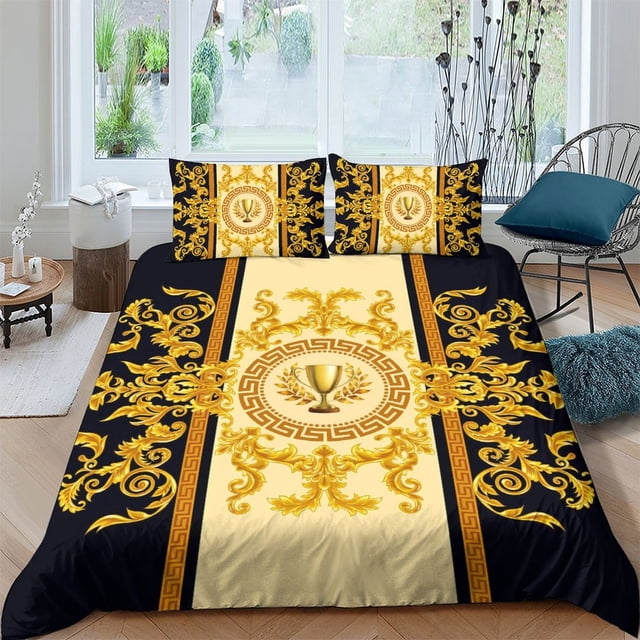 Home Bedding Cover Set Luxury Pattern Duvet Cover Quilt Cover Set Bed Gift Designable,Full (80"x90")