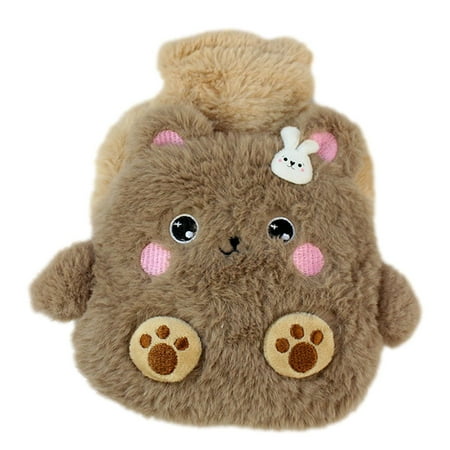 

BESTHUA Hot Water Bottle | Double Pocket Plush Bag | Small Hot Water Bottle Animal Rubber Thermos For Relieving Menstrual Cramps