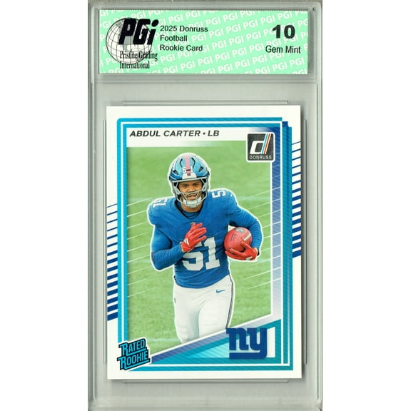 Abdul Carter 2025 Donruss Football #315 Rookie Card PGI 10
