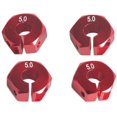 thumbnail image 2 of Adaptador de unidad de de rueda de aluminio de 12 4 piezas de 5 espesor para piezas de actualización del modelo RC rojo Hugo Buje hexagonal y adaptadores de rueda RC, 2 of 8