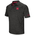 thumbnail image 2 of Men's Colosseum Black Nebraska Huskers Big & Tall Down Swing Polo, 2 of 6