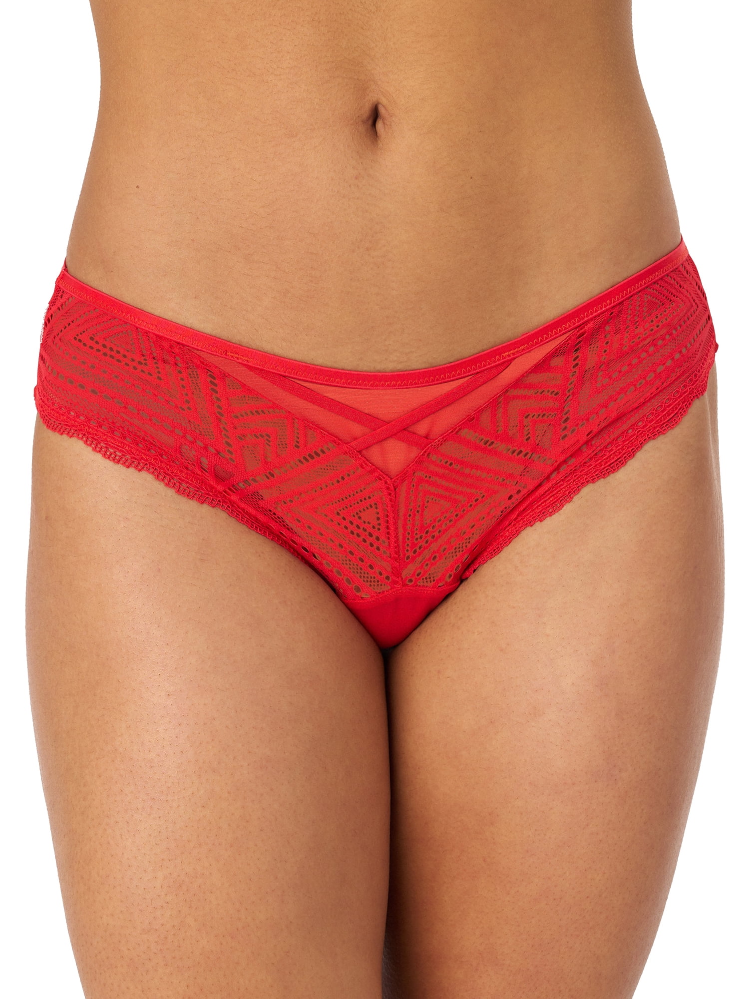 Adored by Adore Me Women's Tessa Geo Lace Cheeky Underwear, 2-Pack, Sizes up to XXXL