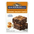 thumbnail image 2 of (4 pack) GHIRARDELLI Caramel Walnut Premium Brownie Mix, Includes Caramel and Real Walnuts, 18.5 oz Box, 2 of 15
