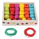 thumbnail image 4 of Juguetes Montessori De Cuentas De Cordones, Juguetes Educatros Coloridos De Madera Para Bebés Y Niños Pequeños, Juguete De Bloque APILABLE APILABRAR, 4 of 7
