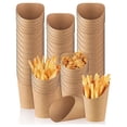thumbnail image 1 of 100 Piezas de Soporte para Papas Fritas, Tazas Desechables de 14 Onzas, Suministros para Hornear Fiestas, Cajas de Papel para Palomitas de MaíZ, Color MarróN, 1 of 5