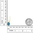 thumbnail image 2 of Gem Stone King 14K Yellow Gold London Blue Topaz Pendant Necklace for Women (4.20 Cttw, Gemstone November Birthstone, Oval 11X9MM, With 18 inch Chain), 2 of 4