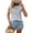Blue, variant on Striped Sweater Vest Women Spring Summer Crewneck Knit Shirts Dressy Beach Cute Crochet Tank Tops Red S